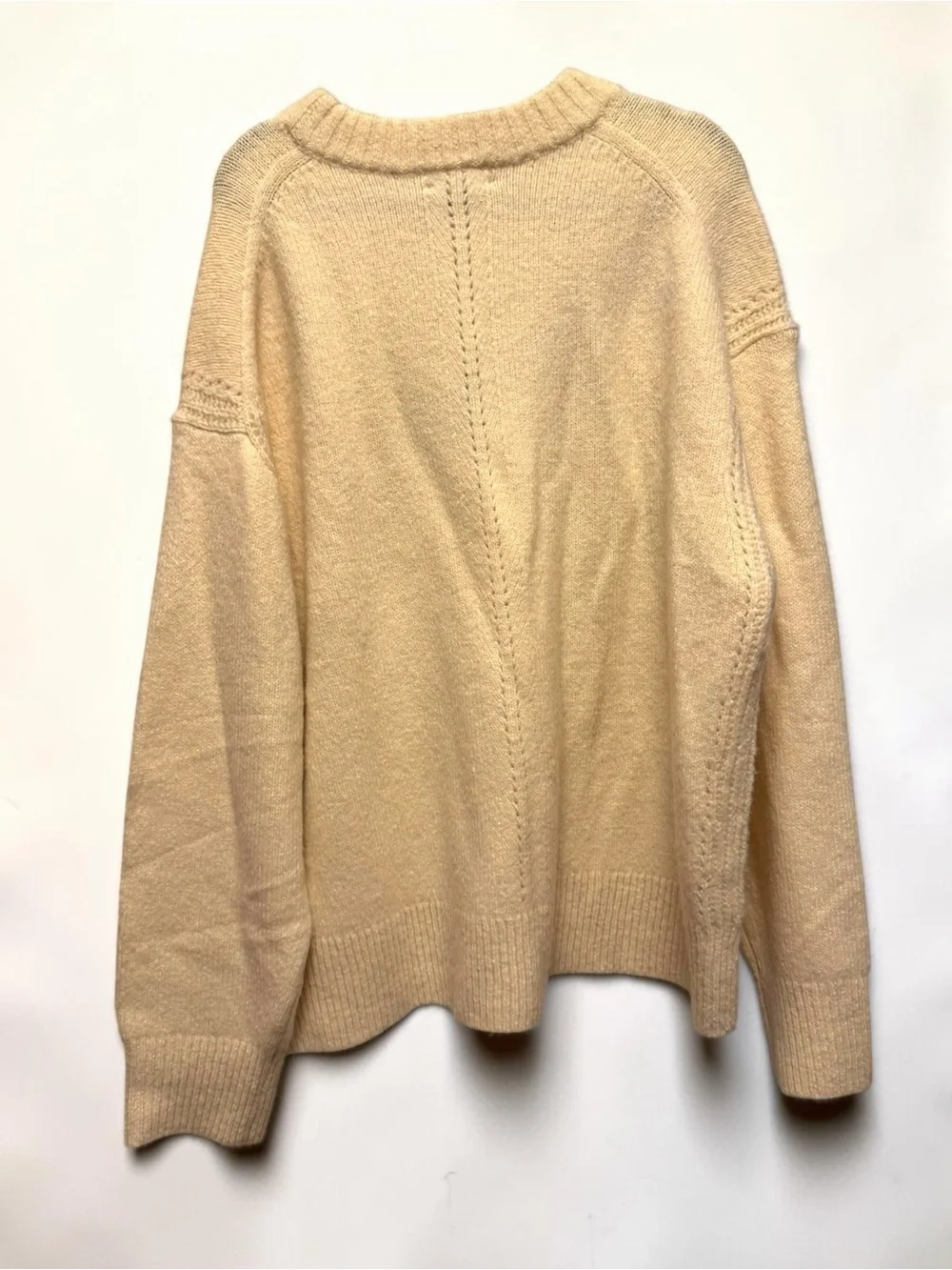 J. Crew Relaxed Crewneck Pullover Bow Print Oversized Wool Alpaca L XL NWT